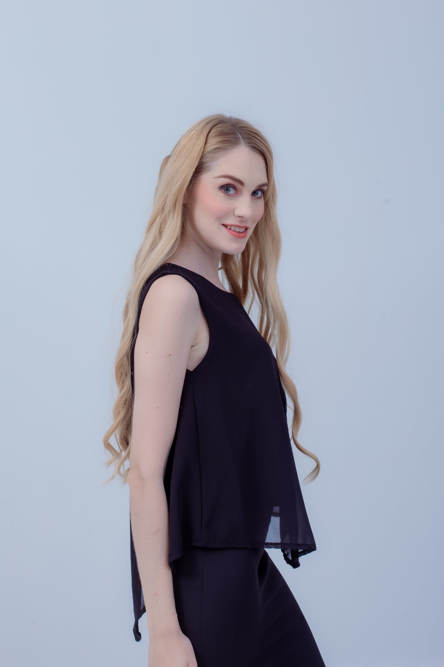 Maternity: Chiffon Stillshirt mit Reißverschluss Ärmellos
