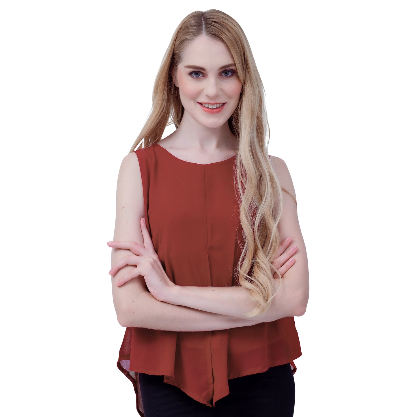 Maternity: Chiffon Stillshirt mit Reißverschluss Ärmellos
