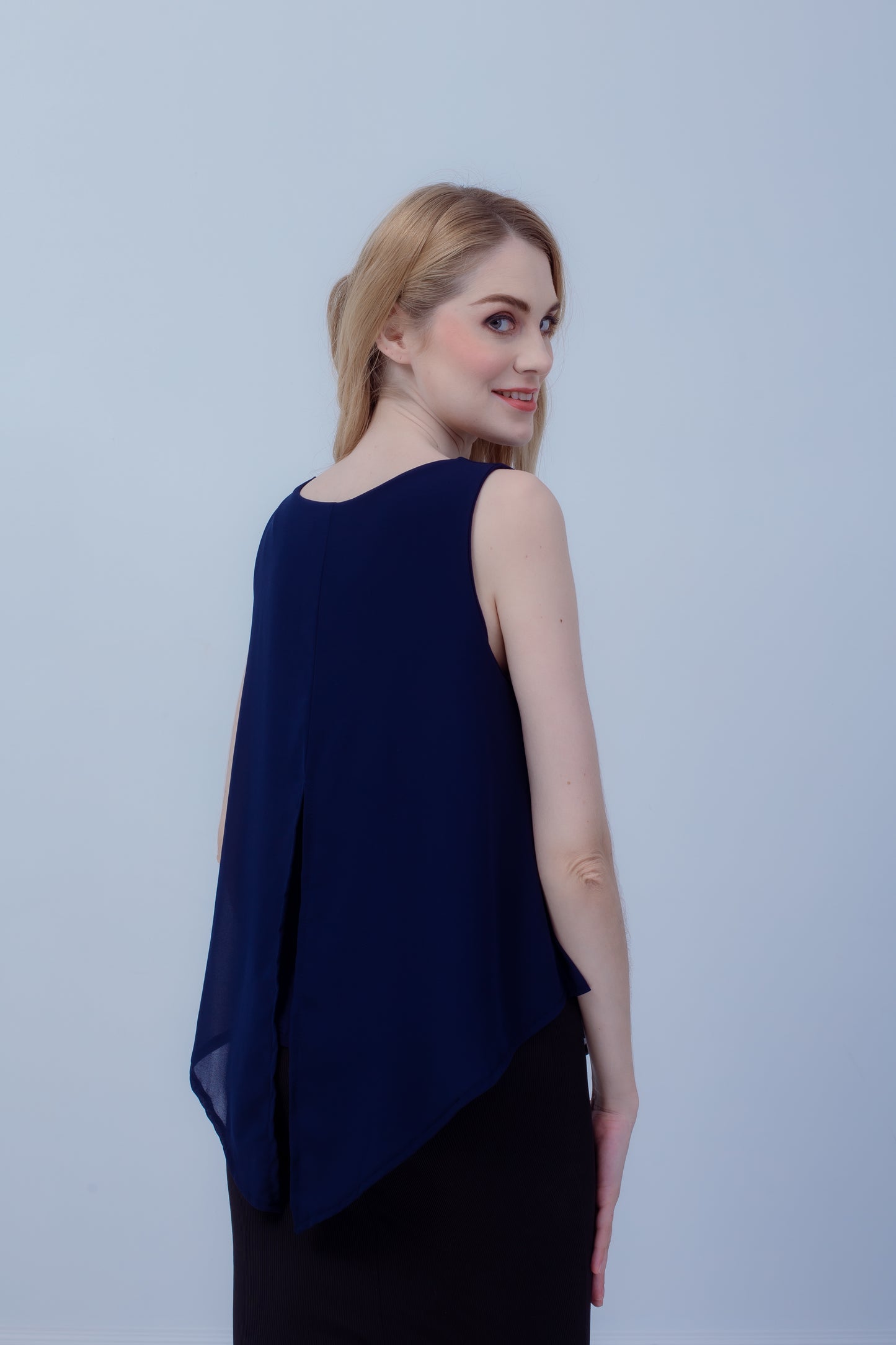 Maternity: Chiffon Stillshirt mit Reißverschluss Ärmellos