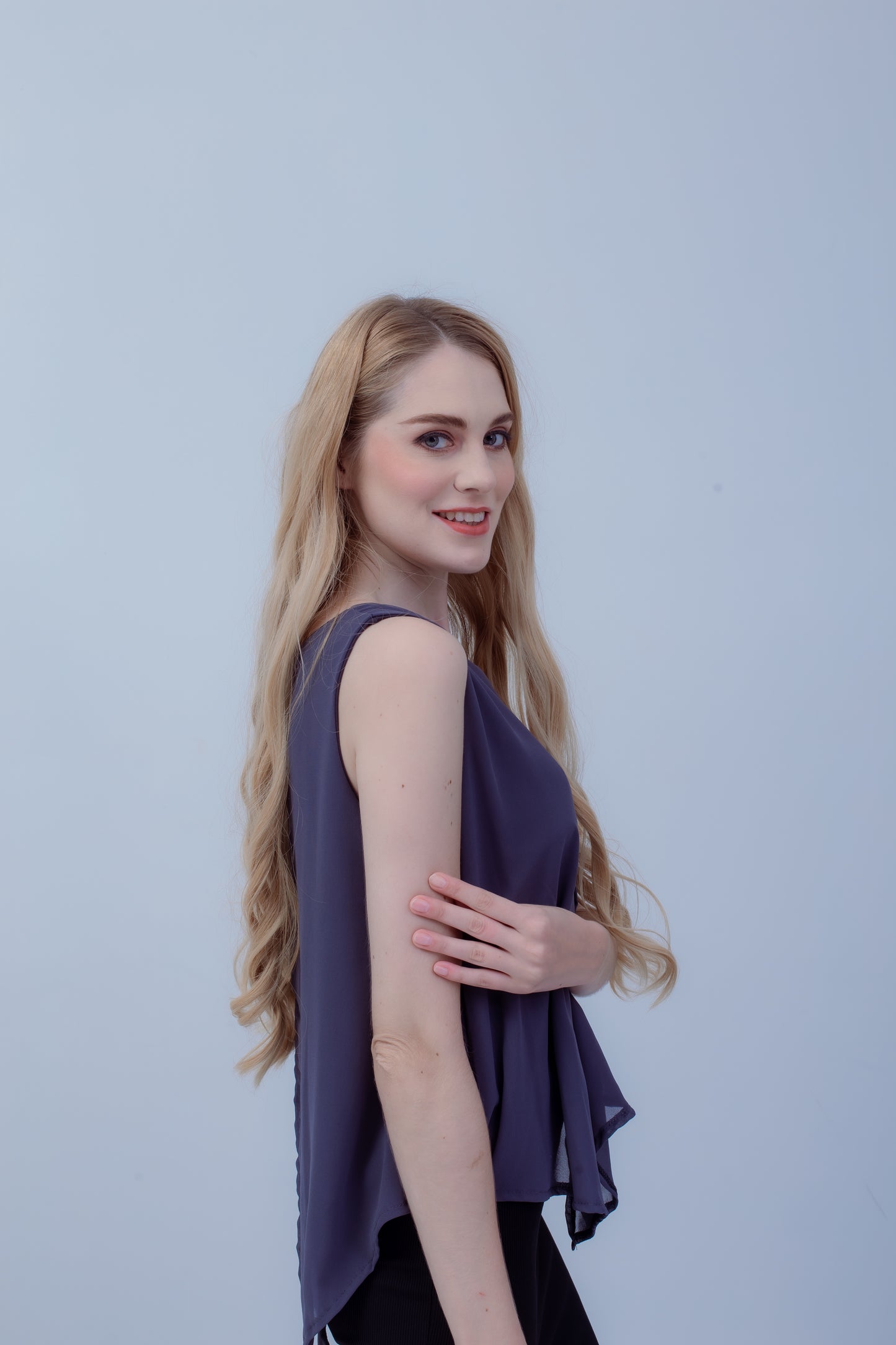 Maternity: Chiffon Stillshirt mit Reißverschluss Ärmellos
