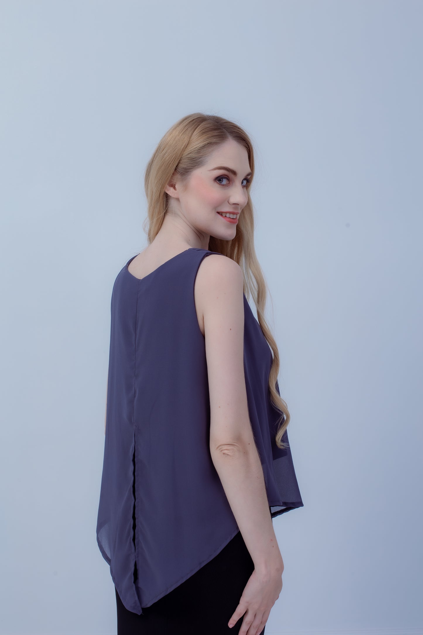 Maternity: Chiffon Stillshirt mit Reißverschluss Ärmellos