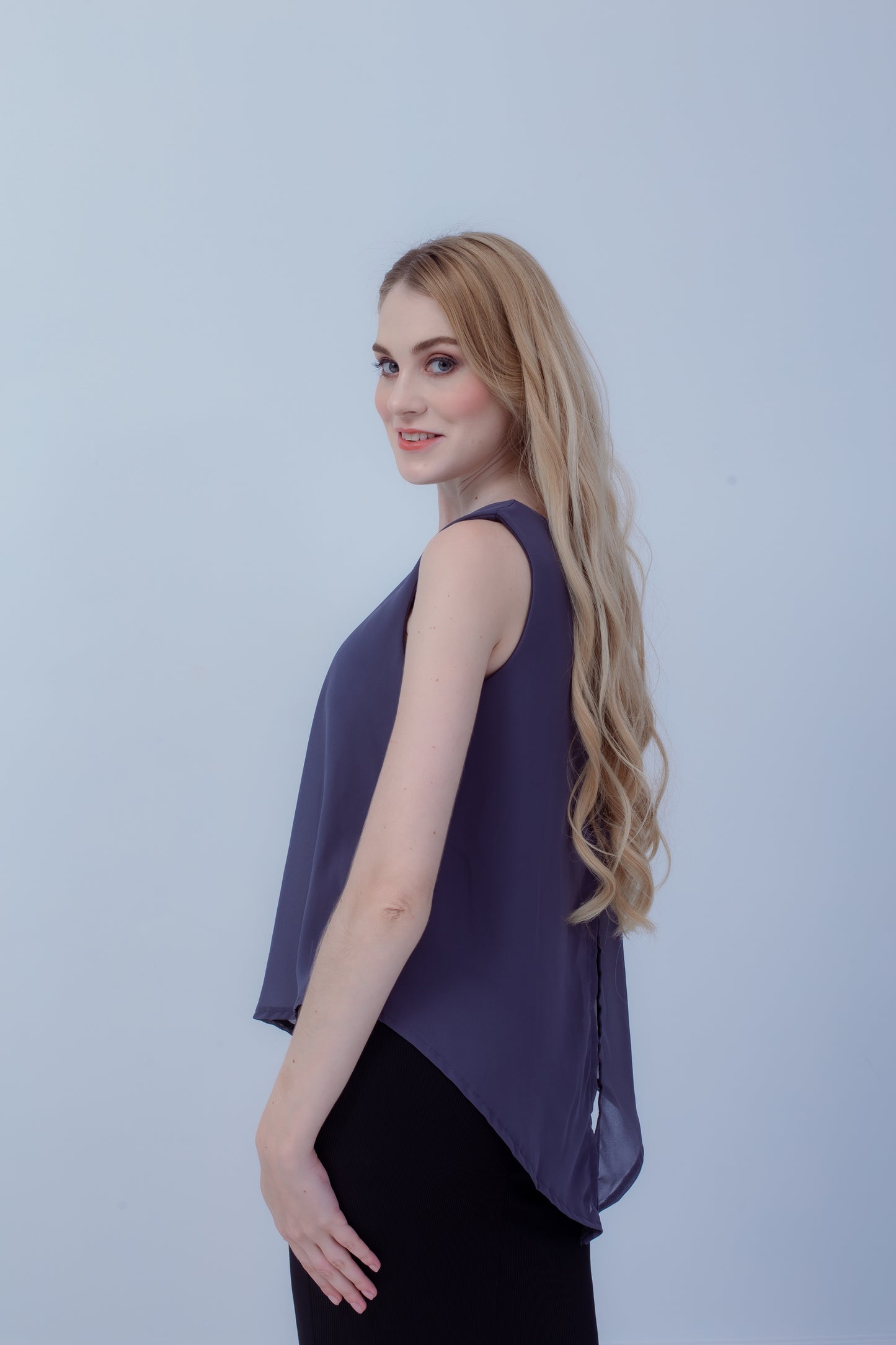 Maternity: Chiffon Stillshirt mit Reißverschluss Ärmellos