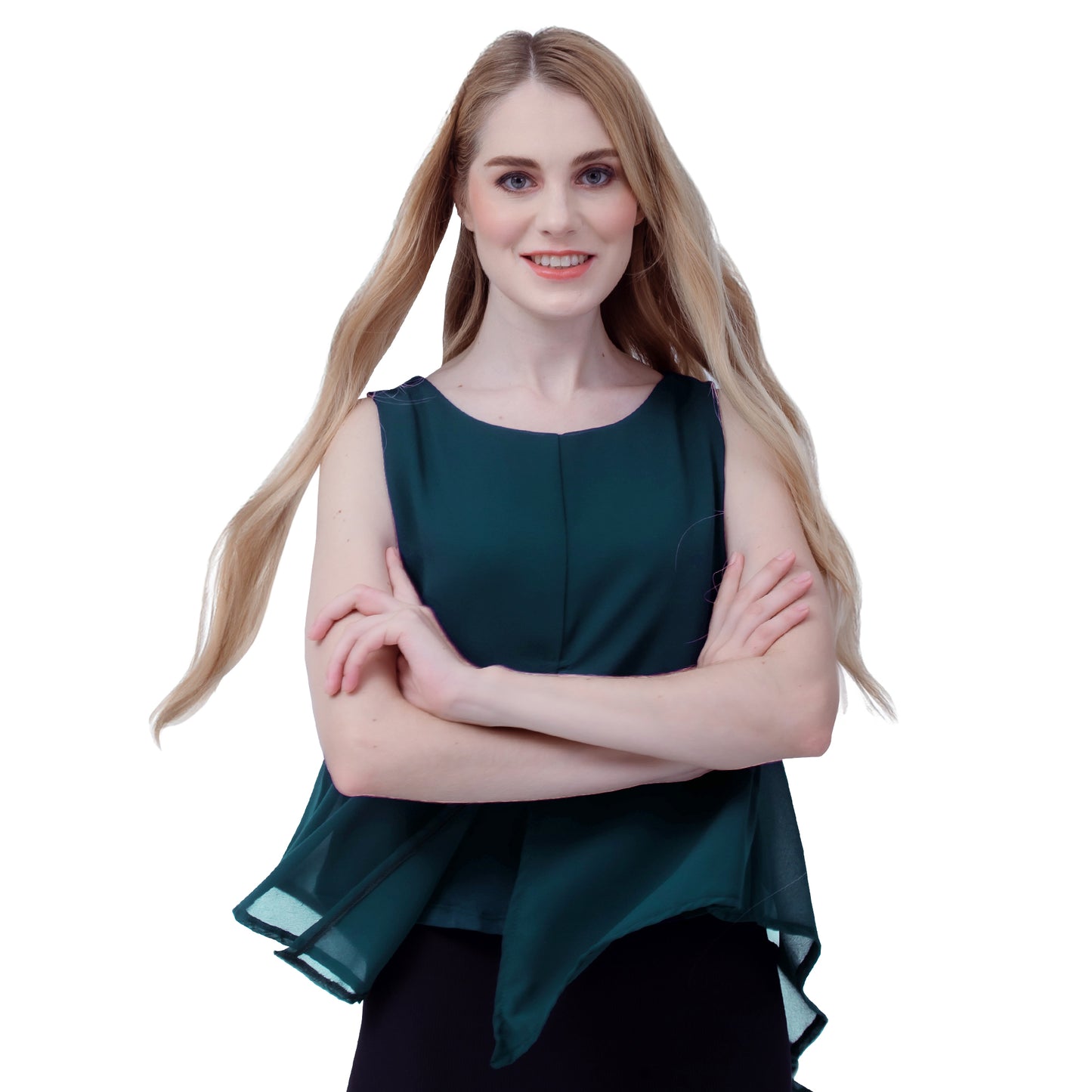Maternity: Chiffon Stillshirt mit Reißverschluss Ärmellos