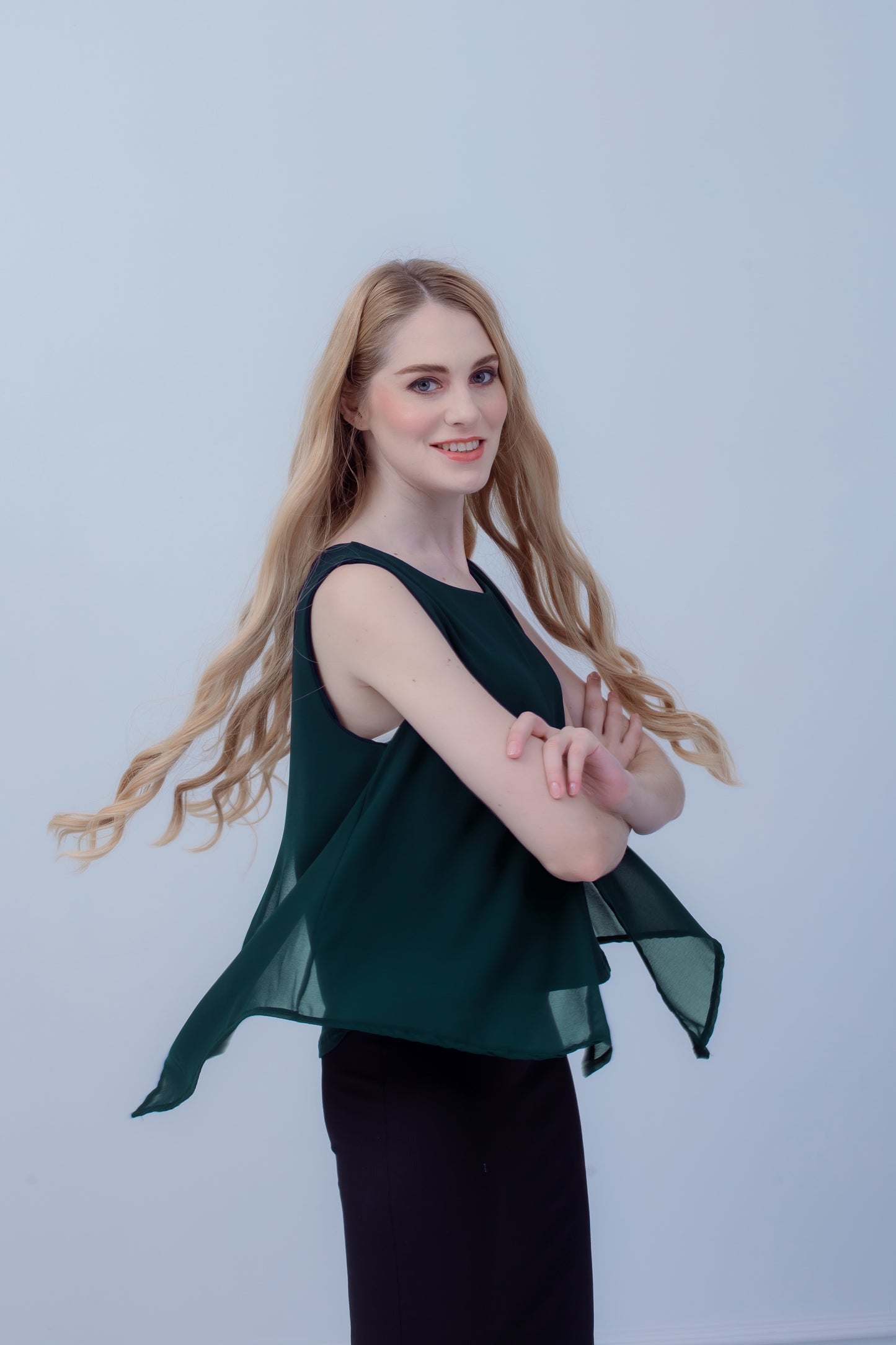 Maternity: Chiffon Stillshirt mit Reißverschluss Ärmellos
