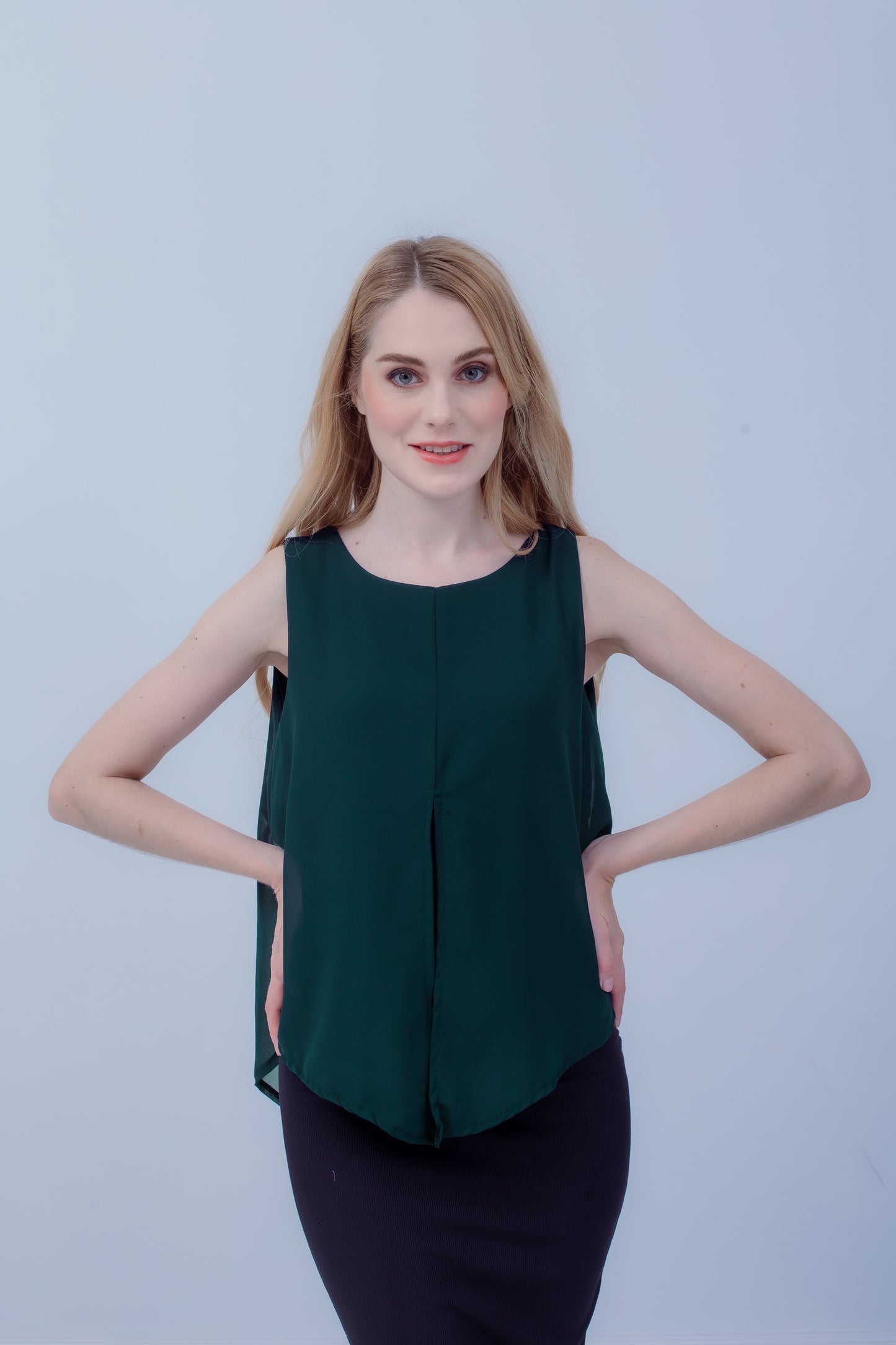 Maternity: Chiffon Stillshirt mit Reißverschluss Ärmellos