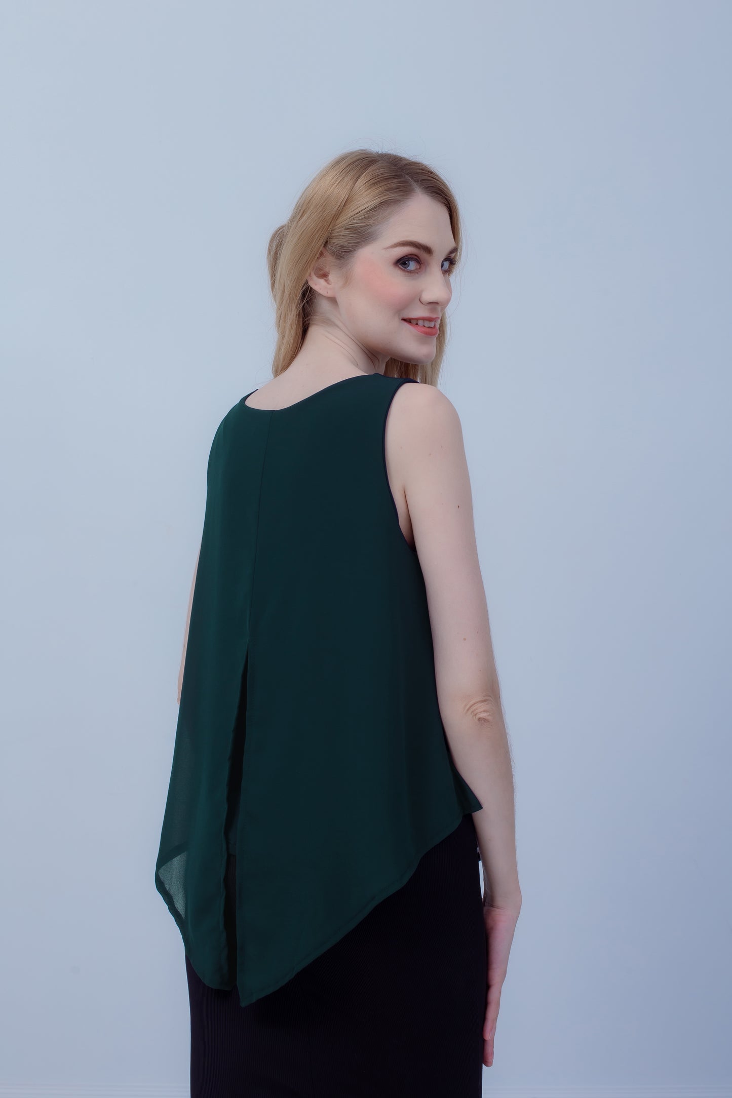 Maternity: Chiffon Stillshirt mit Reißverschluss Ärmellos
