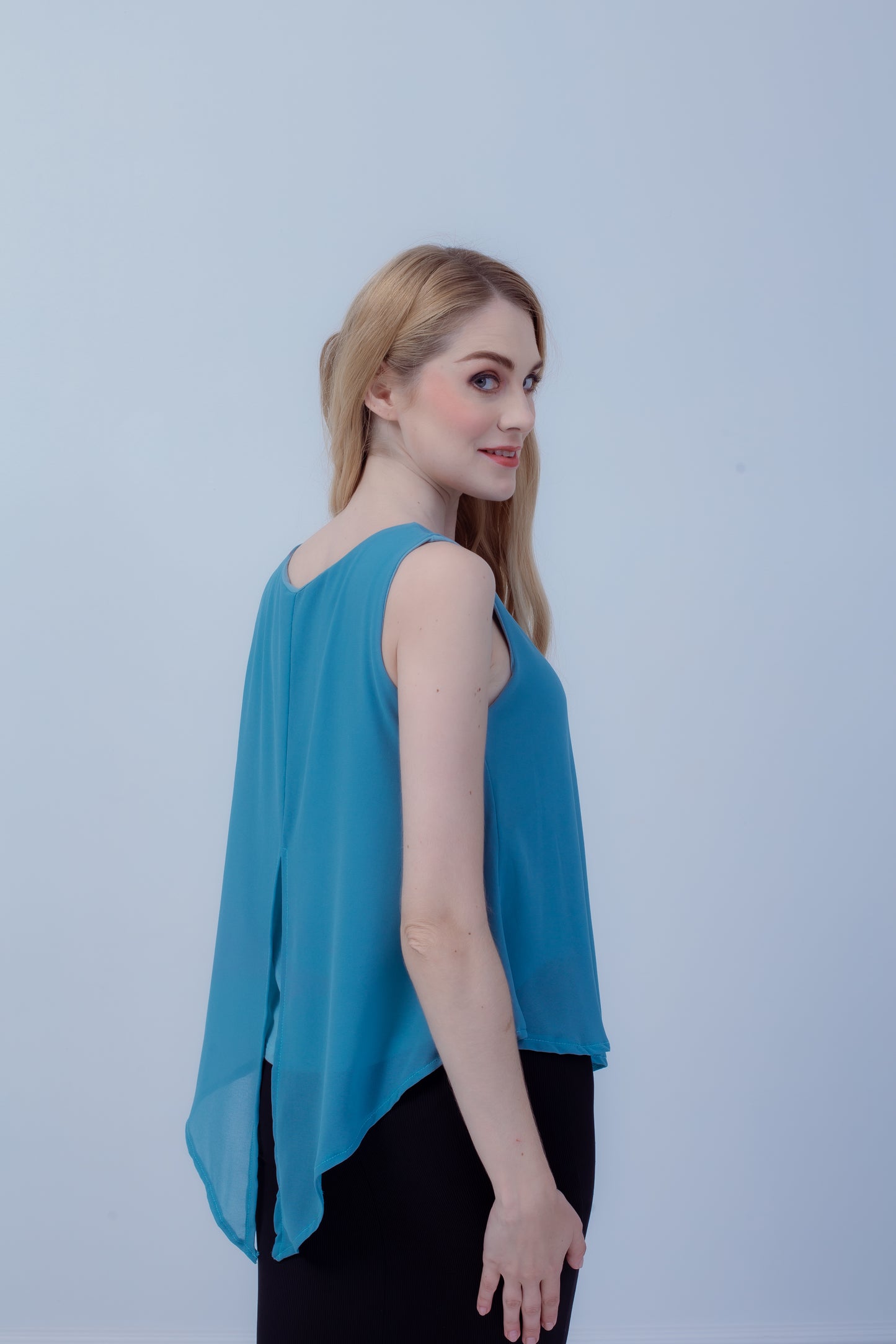 Maternity: Chiffon Stillshirt mit Reißverschluss Ärmellos
