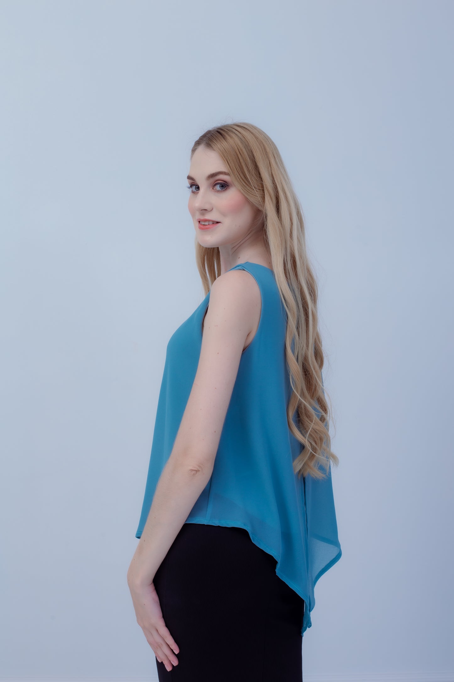 Maternity: Chiffon Stillshirt mit Reißverschluss Ärmellos