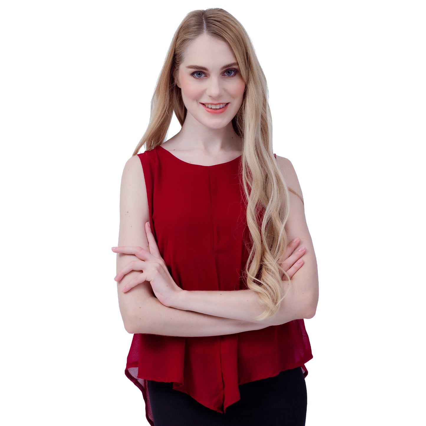 Maternity: Chiffon Stillshirt mit Reißverschluss Ärmellos