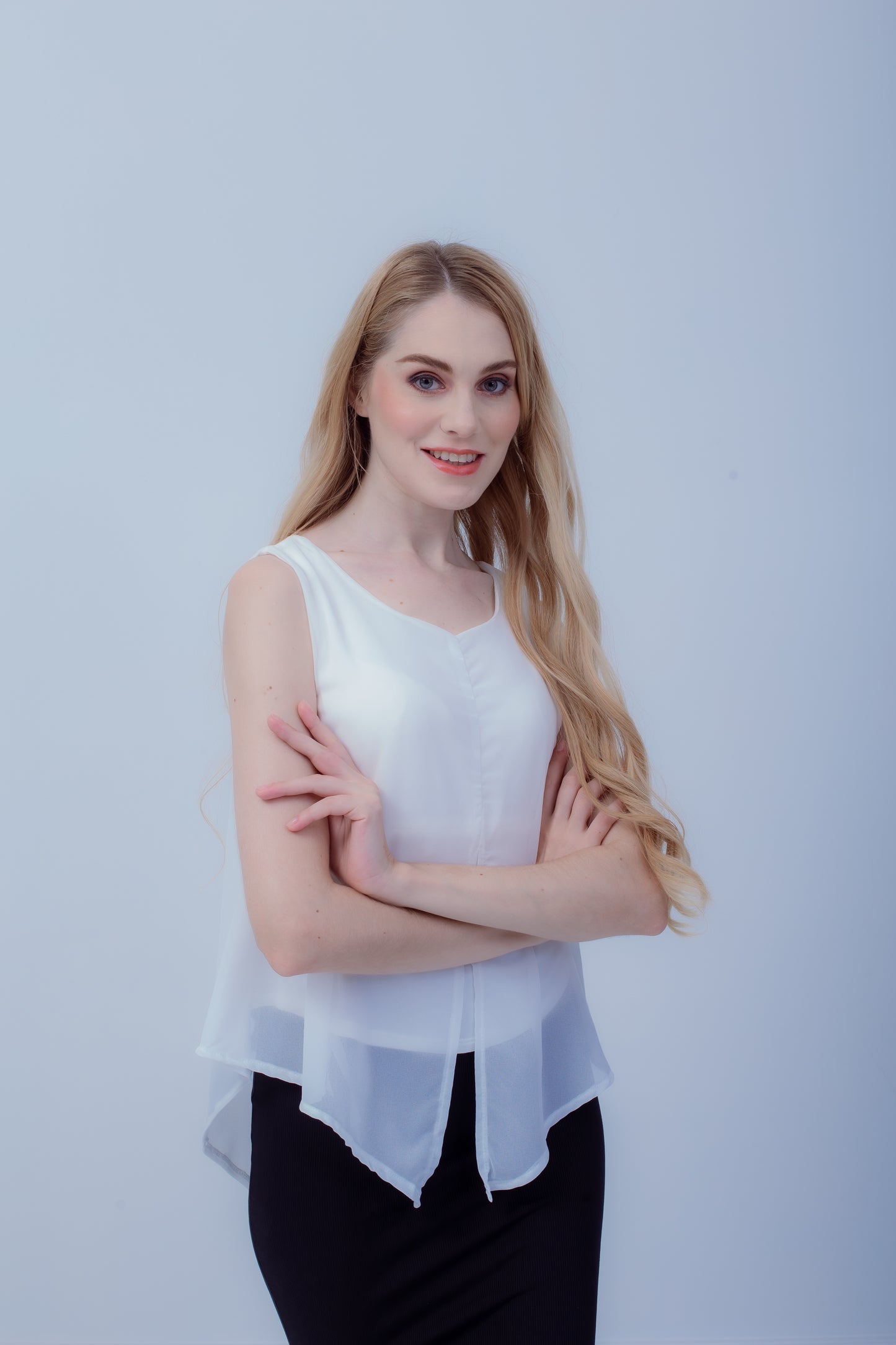 Maternity: Chiffon Stillshirt mit Reißverschluss Ärmellos