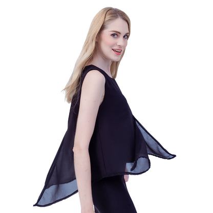 Maternity: Chiffon Stillshirt mit Reißverschluss Ärmellos