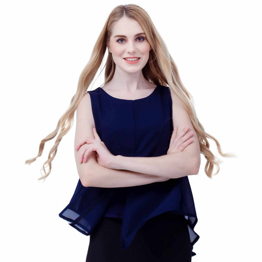 Maternity: Chiffon Stillshirt mit Reißverschluss Ärmellos