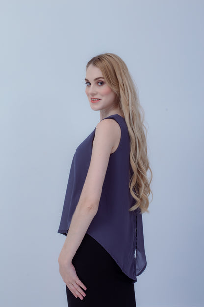 Maternity: Chiffon Stillshirt mit Reißverschluss Ärmellos