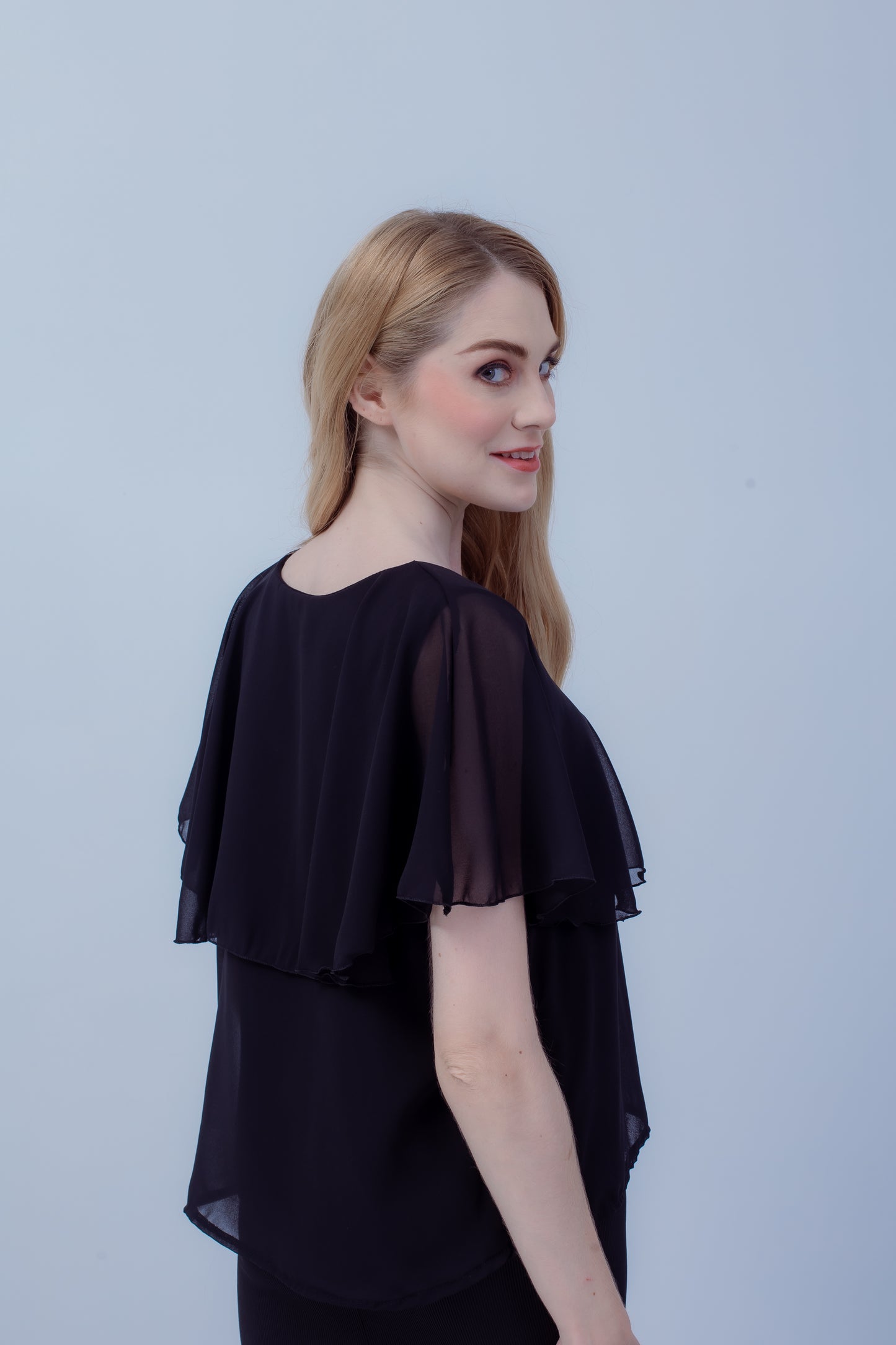 Maternity: Chiffon Stillbluse mit Reißverschluss, V-Hals